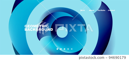 Liquid fluid shapes with flowin gradients abstract backgrounds. Vector illustration for wallpaper, banner, background, leaflet, catalog, cover, flyer 94690179