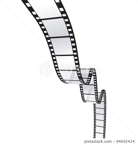 Vector illustration abstract monochromatic film reel concept background - eps10 94692424