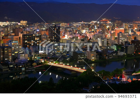 [Kochi Prefecture] Night view from Fudeyama Park (Kochi City) 94693371