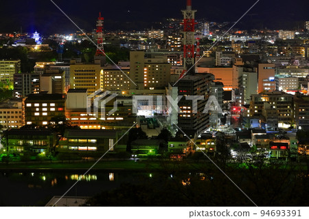 [Kochi Prefecture] Night view from Fudeyama Park (Kochi City) 94693391