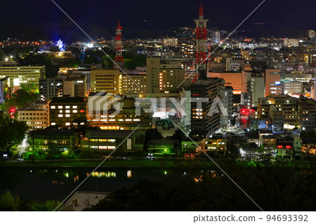 [Kochi Prefecture] Night view from Fudeyama Park (Kochi City) 94693392