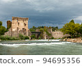Borghetto Scaligeri Castle waterfalls in the village of Valeggio sul Mincio in Verona Italy. 94695356