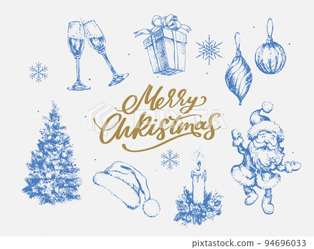 Merry christmas and happy new year 2023 greeting Vector Image