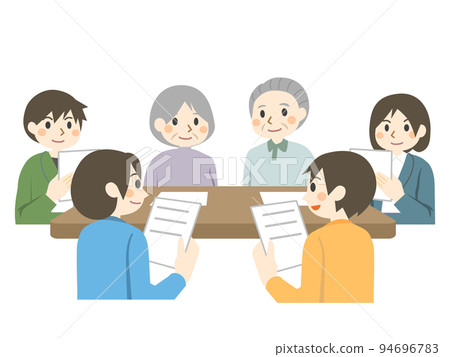 Service staff meeting Nursing care stakeholder meeting 94696783