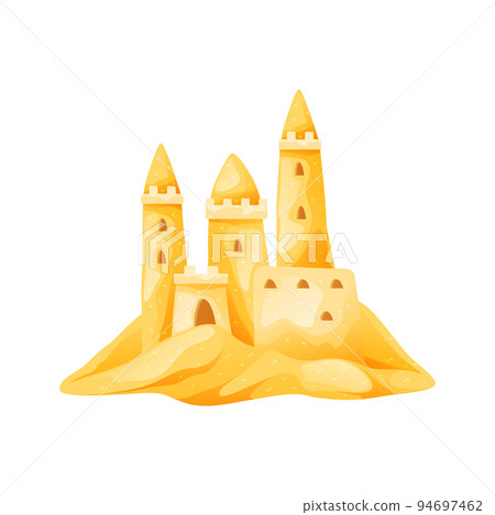 Sand royalty palace, vector icon or clipart. Sand royalty palace, vector icon or clipart. 94697462