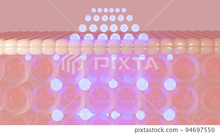 Serum and vitamin drop on skin cell.  94697550