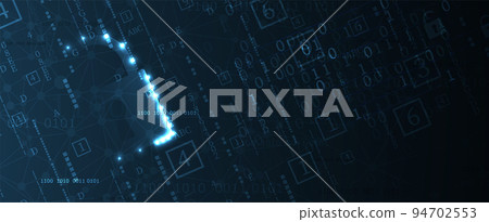 internet digital security technology concept for business background. Lock on circuit board internet digital security technology concept for business background. Lock on circuit board 94702553