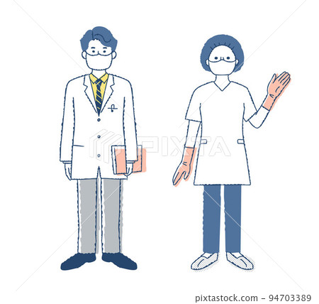 Men and women of medical staff Men and women of medical staff 94703389