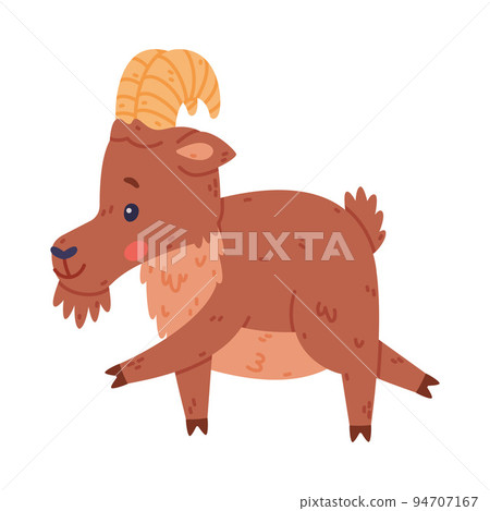 Urial Character as Wild Mountain Sheep with Horns Running Vector Illustration Urial Character as Wild Mountain Sheep with Horns Running Vector Illustration 94707167