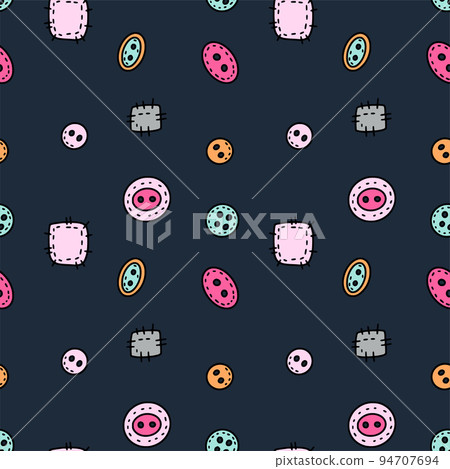 Sewing button seamless pattern 94707694
