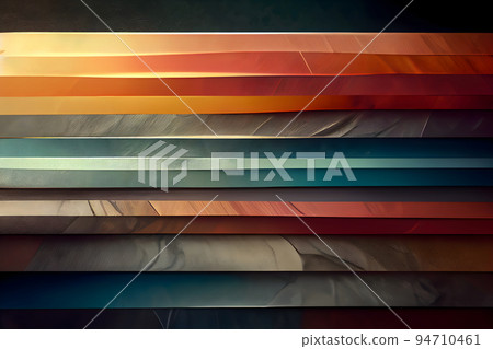 abstract flat colorful horizontal stripes geometric background, neural network generated art 94710461