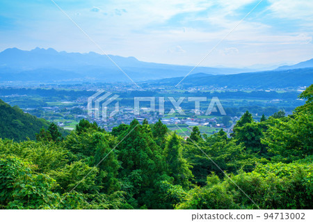 The view from the Pocket Park Observatory, the Haruna mountain range, near the Kanetsu Expressway IC, early summer season 94713002