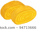 Egg dish, illustration of Japanese omelet and dashimaki egg lined up 94713666