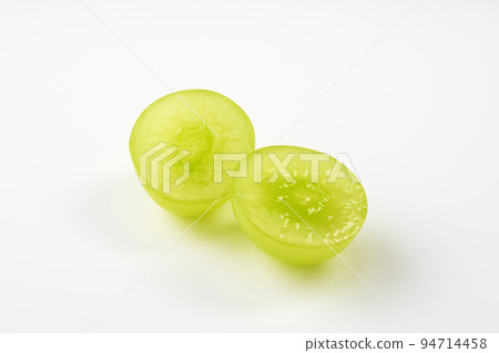 Shine Muscat (grape) on a white background Shine Muscat (grape) on a white background 94714458
