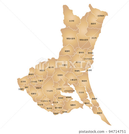 茨城縣和市鎮地圖 94714751