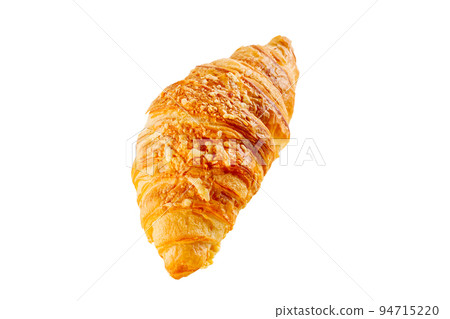 Fresh croissant with cheese isolated on white background 94715220