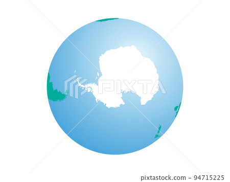 Illustration material of a simple earth centered on Antarctica Illustration material of a simple earth centered on Antarctica 94715225