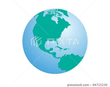 Illustration material of a simple earth centered on North America 94715230