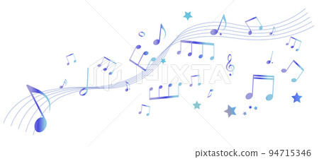 具有透視感的樂譜框架插圖,靈感來自夜空,五線譜背景插圖 具有透視感的樂譜框架插圖,靈感來自夜空,五線譜背景插圖 94715346