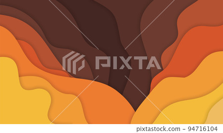 Vector wave texture papercut deep background Vector wave texture papercut deep background 94716104