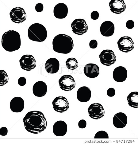 Multiple hand drawn black spots on white background Multiple hand drawn black spots on white background 94717294