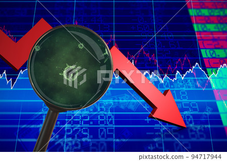Composite image of magnifying glass. Testing for Coronavirus pandemic Composite image of magnifying glass. Testing for Coronavirus pandemic 94717944