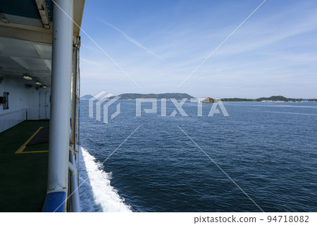 Shikanoshima seen from a ferry departing from Hakata Port Shikanoshima seen from a ferry departing from Hakata Port 94718082