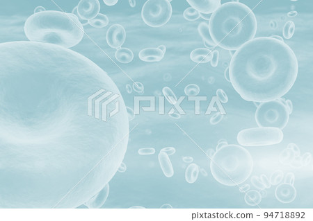 Abstract illustration of blood cells against blue background 94718892