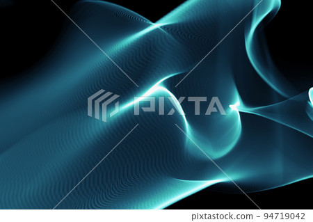 Abstract illustration of blue glowing digital waves against black background Abstract illustration of blue glowing digital waves against black background 94719042