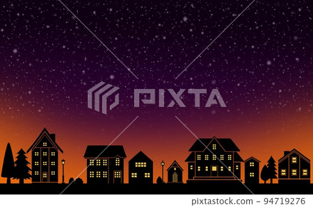 Halloween night cityscape 94719276