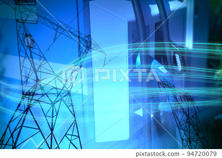 Composite image of blue abstract design Composite image of blue abstract design 94720079