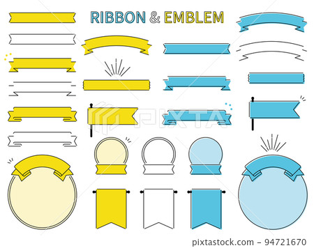 Ribbon & emblem frame 94721670