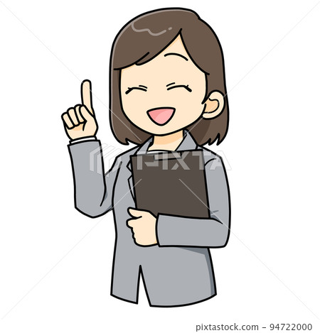 指點女西裝商務迷你人物插畫 指點女西裝商務迷你人物插畫 94722000