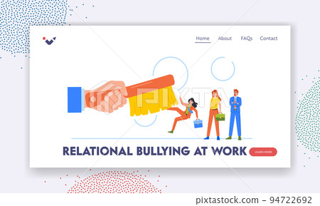 Relational Bullying at Work Landing Page Template. Downsnizing, Dismissal or Reduction Company Personnel 94722692