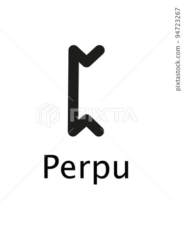 Perpu Runes. Complete collection of Rune alphabet, futhark. Writing ancient Germans. Vector Mystical symbols.  Esoteric, occult, magic illustration for Tattoos. 94723267