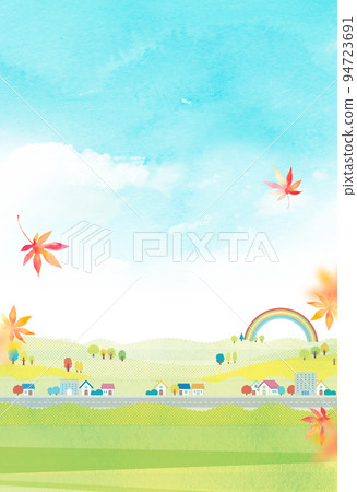 Autumn townscape, weather for excursions, background material 94723691