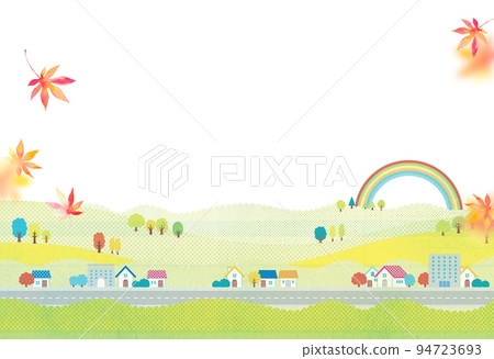 Autumn townscape, weather for excursions, background material 94723693