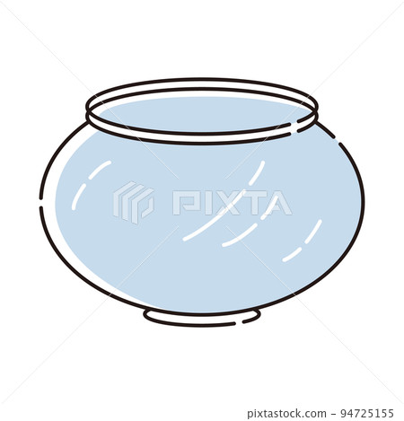 Illustration of a fishbowl aquarium 94725155