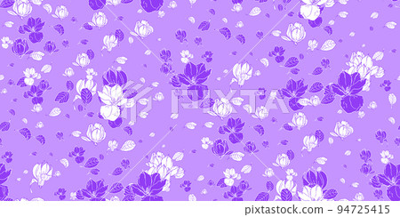 Seamless pattern with pink magnolia flowers 94725415
