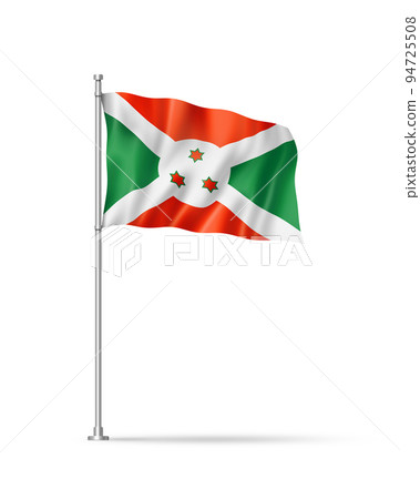 Burundian flag isolated on white Burundian flag isolated on white 94725508