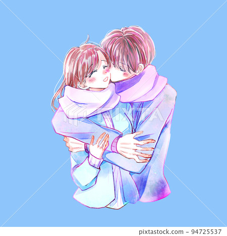 冬天擁抱的情侶 94725537