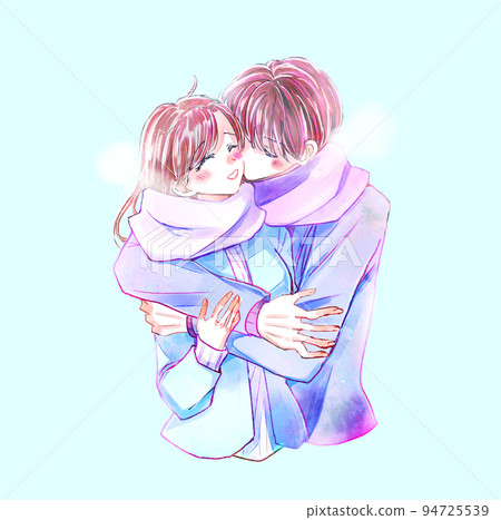 冬天擁抱的情侶 冬天擁抱的情侶 94725539