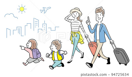 Vector illustration material: family going on a trip 94725634