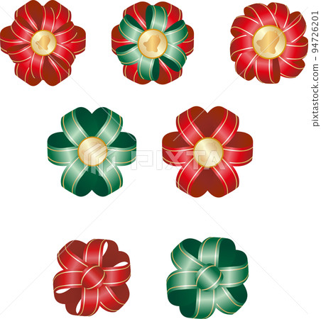 Flower ribbon illustration material present - Stock Illustration  [97614707] - PIXTA