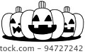 萬聖節燈籠的單色插圖 萬聖節燈籠的單色插圖 94727242