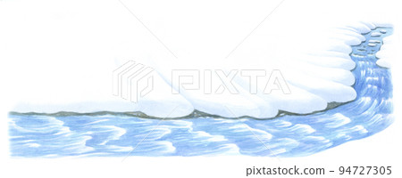 Watercolor painting: snow scene Watercolor painting: snow scene 94727305