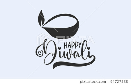 Happy Diwali/Deepavali Calligraphy letter design concept. Festival design vector with Diwali lamp. Happy Diwali/Deepavali Calligraphy letter design concept. Festival design vector with Diwali lamp. 94727388
