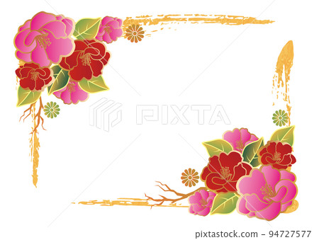 新年賀卡茶花背景 94727577