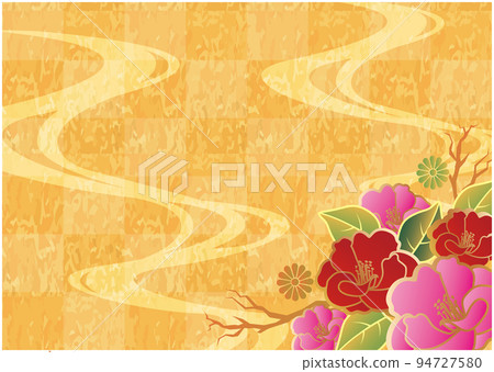 新年賀卡茶花背景 新年賀卡茶花背景 94727580