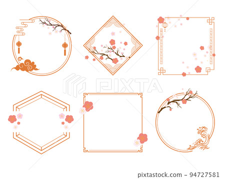New Year's card camellia background 94727581